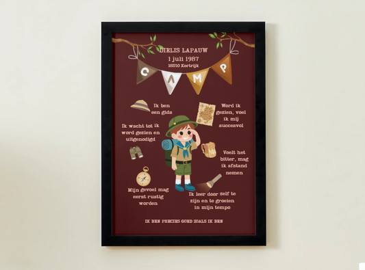 Gepersonaliseerde kinderposter (A2) MET kader