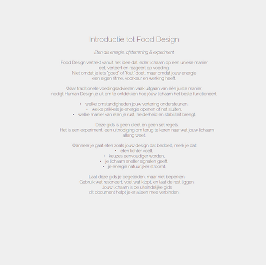 Voedingsgids – Eten volgens je Human Design (digitaal)