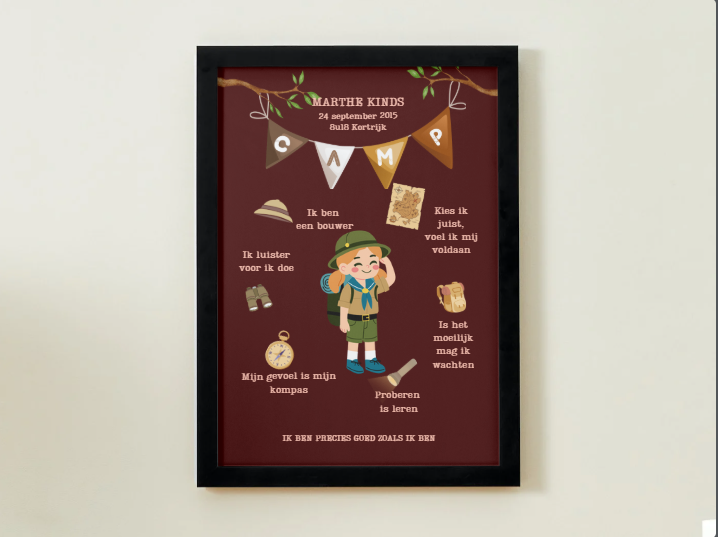 Gepersonaliseerde kinderposter (A2) MET kader