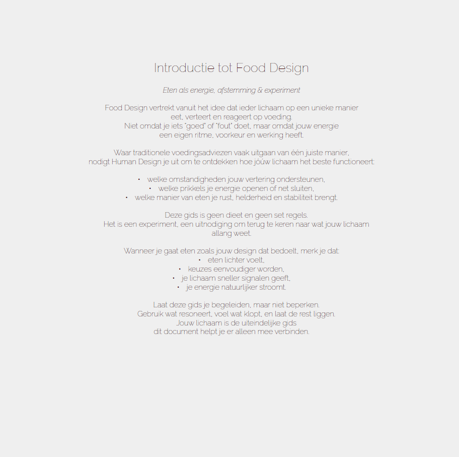 Voedingsgids – Eten volgens je Human Design (digitaal)