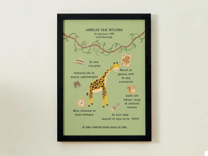 Gepersonaliseerde kinderposter (A2) MET kader