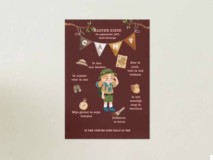 Gepersonaliseerde kinderposter (A2) ZONDER kader