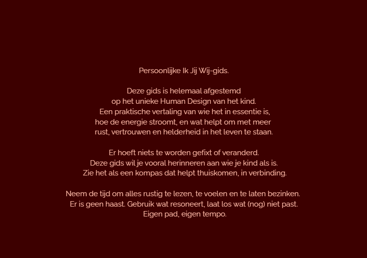 Kindergids 0-12 jaar (hardcover A5 druk)